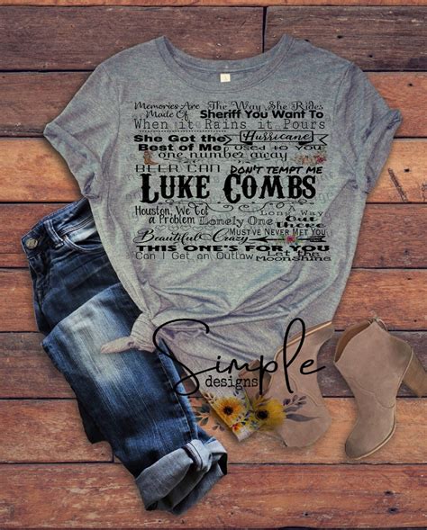 Luke Combs Lyrics T-shirt, Raglan, Country Music Lyrics | Country music shirts, Cute country ...