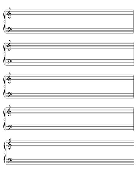 Printable Free Blank Sheet Music 46 Blank Piano Sheet Music for All My ...