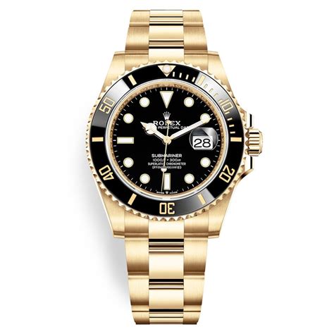 Rolex Submariner Yellow Gold Black Dial Submariner 41mm Date... for ...