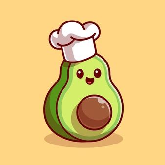 Premium Vector | Cute avocado chef cartoon | Cute cartoon drawings ...