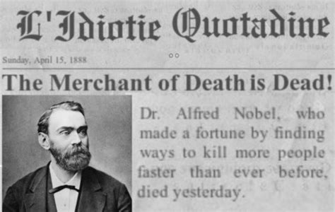 Story of Alfred Nobel died in newspaper | TheWeeklyWrap