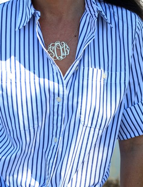 Classic Blue and White Striped Shirt - Connecticut in Style