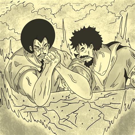 One Piece - Sengoku vs Garp by Sunterra92 on DeviantArt