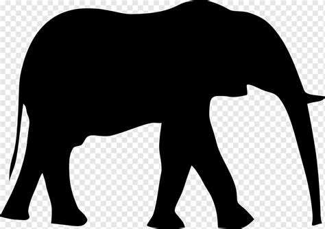 Indian elephant, African Elephant, Line Art, Silhouette, Elephant, Indian Elephant, African ...