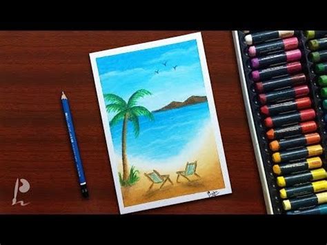 Oil Pastel Sunset Beach Drawing Easy - Oil pastels are a unique medium ...