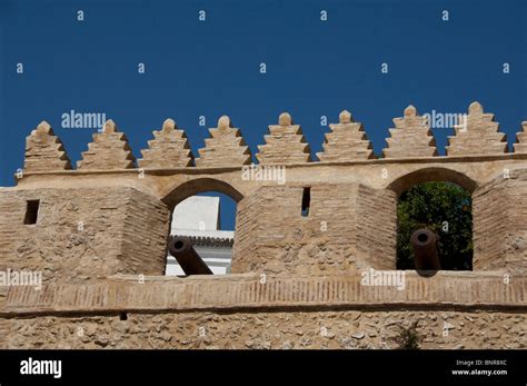 Morocco, Tetouan. The Medina (old town) of Tétouan, UNESCO. The exterior walls of historic ...