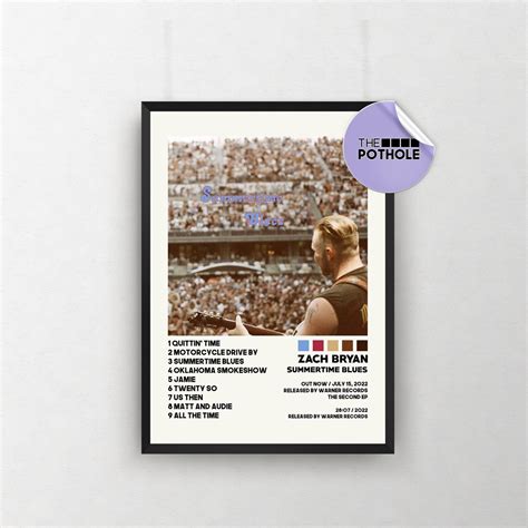 Zach Bryan Posters / Summertime Blues Poster / Zach Bryan - Etsy