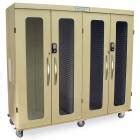 Harloff MSPM84-00GK Quad Column Medical Storage Cabinet Glass Doors Key Lock