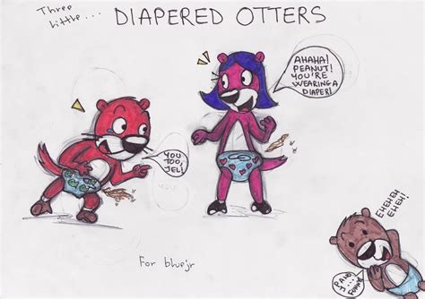 Three Little Diapered Otters - PB&J Otter Fan Art (20665988) - Fanpop