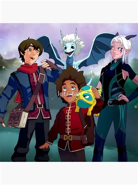 "Rayla, Ezran, Zym, Bait, Callum-The Dragon Prince" Art Print by lotr ...