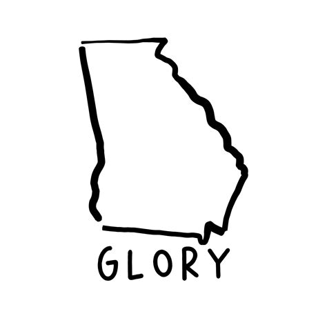 Georgia Outline Glory SVG - Etsy