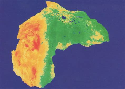 Africa From Outer Space Rare Astronomy Map Postcard | Topics - Astronomy, Postcard / HipPostcard