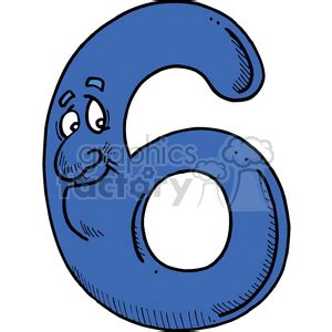 number 6 clipart. #373598 | Graphics Factory