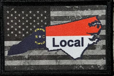 North Carolina Local USA Flag Morale Patch | Custom Velcro Morale Patches