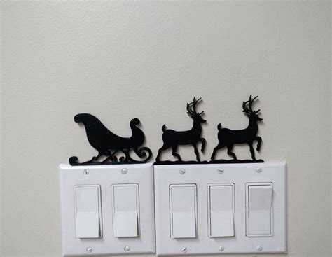 Santa Sleigh & Reindeer Christmas Decoration - Etsy