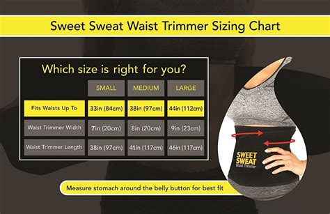 Product Showcase: Sweet Sweat Waist Trimmer Size Guide