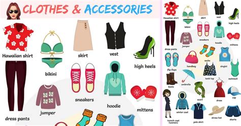 Clothes Vocabulary: Names Of Clothes In English With Pictures • 7ESL | vlr.eng.br