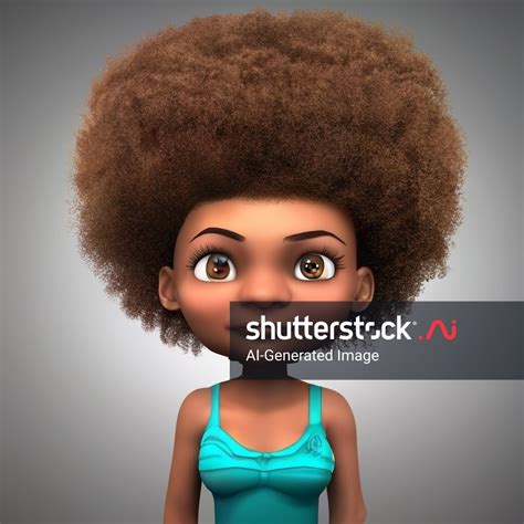 Afro Hair 3d Cartoon AI-generated image 2373059391 | Shutterstock