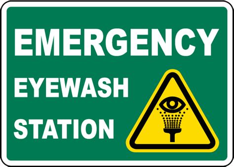 Emergency Eye Wash Station Sign - Save 10% Instantly