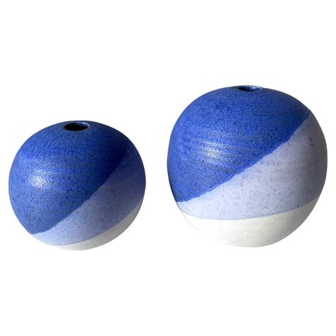 Blue and White Cobalt Baluster Form Prunus Vintage Vase For Sale at 1stDibs