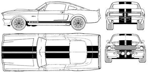 求汽车蓝图（三视图）1967年福特野马GT500_百度知道