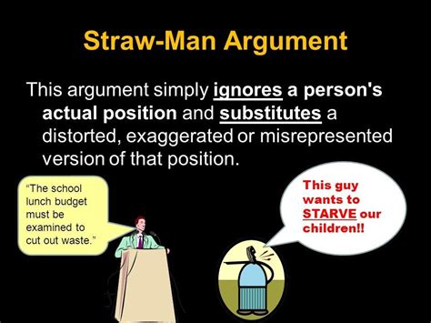 Enter the Straw-Man | Logical fallacies, Fallacy examples, Critical thinking