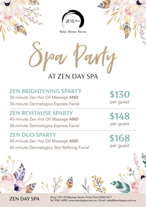 Hens / Group Spa Day Packages - Zen Day Spa