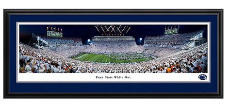 Penn State Beaver Stadium White Out Run Out 2021 Panorama Deluxe Framed ...