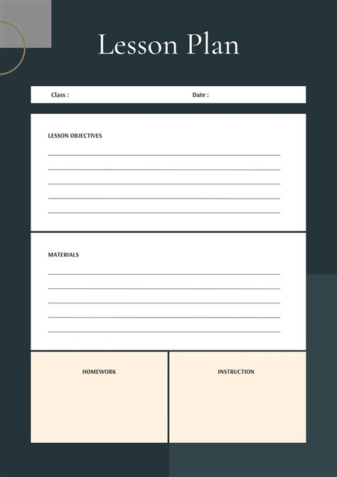 Free Editable Blank Lesson Plan Template Word - Printable Online