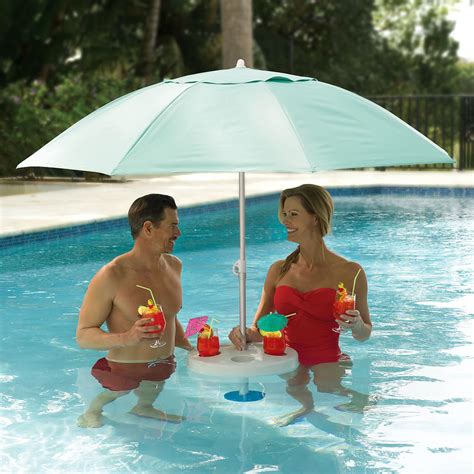 The In Pool Umbrella - Hammacher Schlemmer