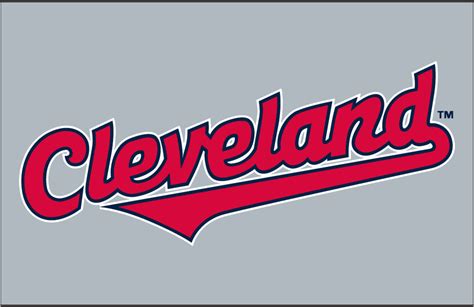 Cleveland Indians Jersey Logo (1994) - (Road) Cleveland in red with navy and white outlines in ...