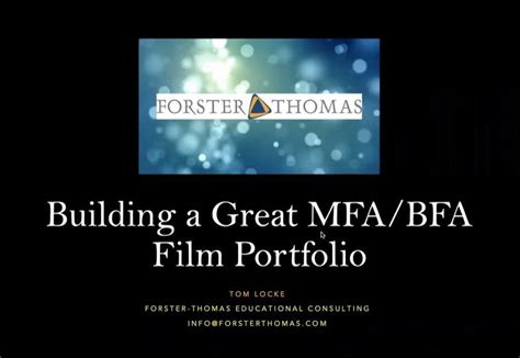 How To Create A Portfolio For Film School