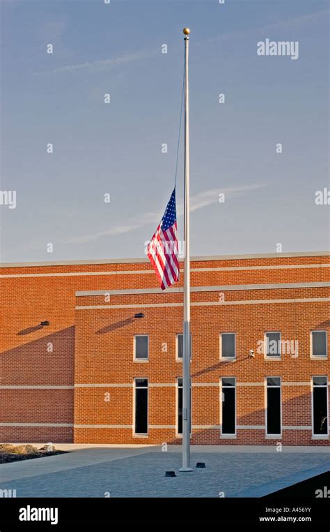 US Flag at Half Mast Stock Photo - Alamy