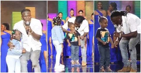 Stonebwoy's Children Jidula And Janam Join Him To Perform On Stage, Video Warms Hearts - YEN.COM.GH