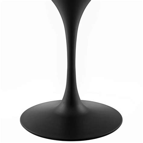 an image of a black table that is in the shape of a tulip on a white ...