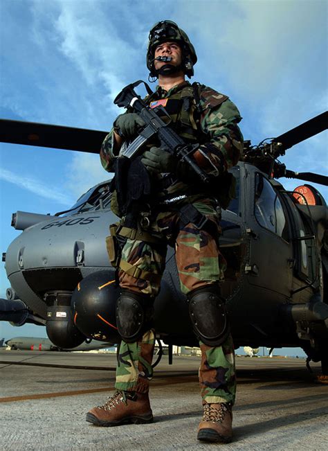 USAF Pararescueman - HH-60G Pavehawk Helicopter