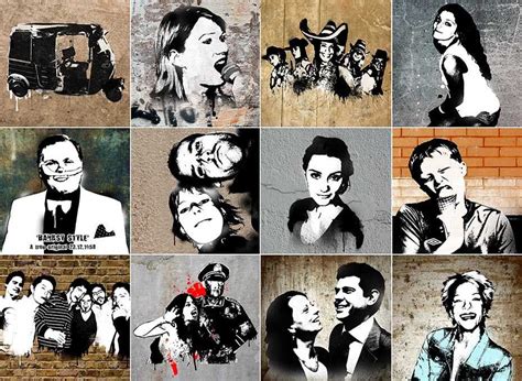 Personalised Banksy style canvas prints now available through our website. Image contains ...