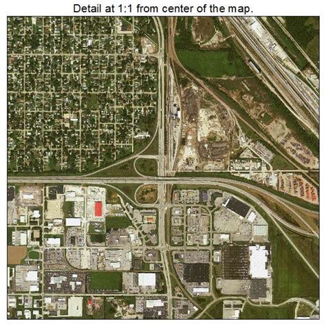 Aerial Photography Map of Council Bluffs, IA Iowa