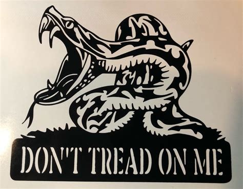 Don't Tread On Me Striking Snake Decal 30 Colors | Etsy