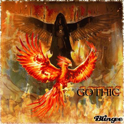 Gothic Fire Angel and Phoenix Bird..by Piedad5007 Picture #137047853 | Blingee.com
