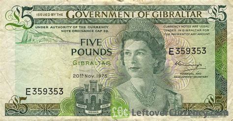 5 Gibraltar Pounds (Covenant of Gibraltar) - exchange yours today