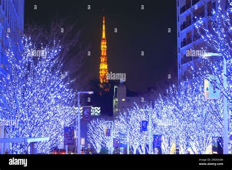 Tokyo Tower and illumination Stock Photo - Alamy