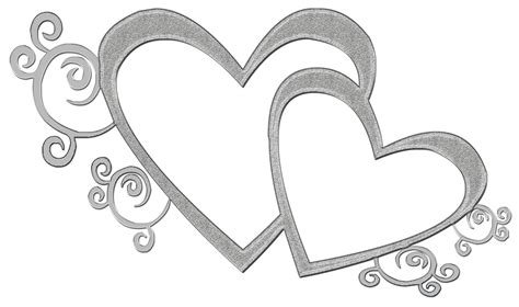 free double heart wedding clipart - Clipground