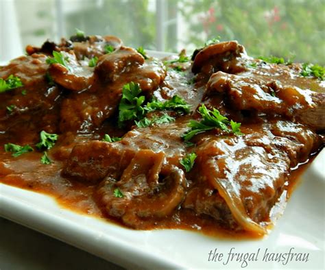 Swiss Steak with Mushroom Gravy Instant Pot - Frugal Hausfrau