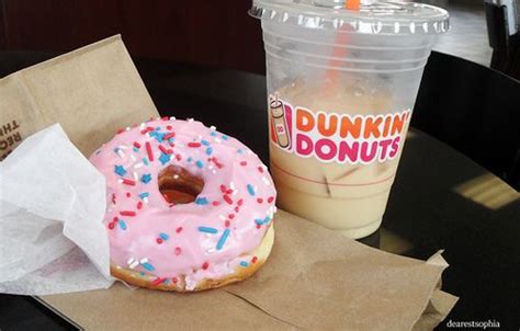 pink donut from dukin' donuts | Dunkin donuts, Donuts, Dunkin