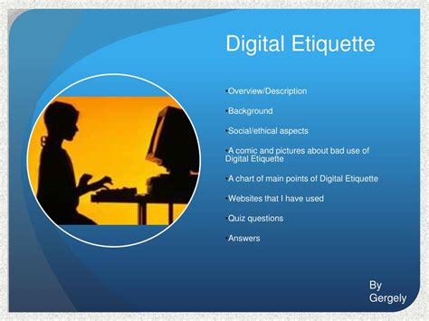 PPT - Digital Etiquette PowerPoint Presentation, free download - ID:1614589