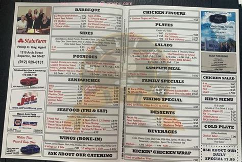 Online Menu of Boneyard BBQ Restaurant, Soperton, Georgia, 30457 - Zmenu