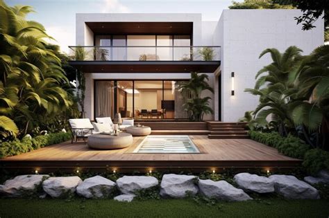 Premium AI Image | Luxury house with garden