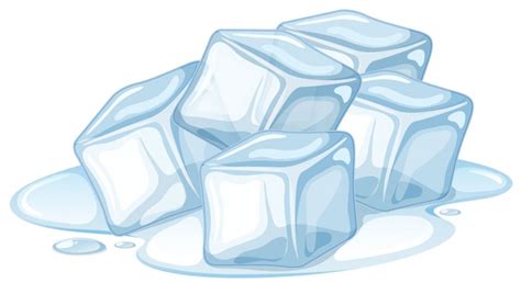 Free Vector | Pile of ice melting on white