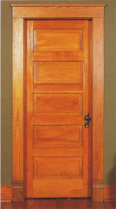 A typical 5 light Shaker style door used in Craftsman homes ...